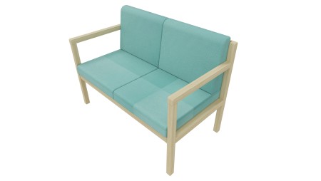 Banquette Noé 2 places avec accoudoirs